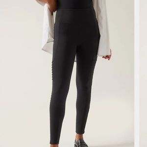 Athleta Delancey Moto Tight Small Black